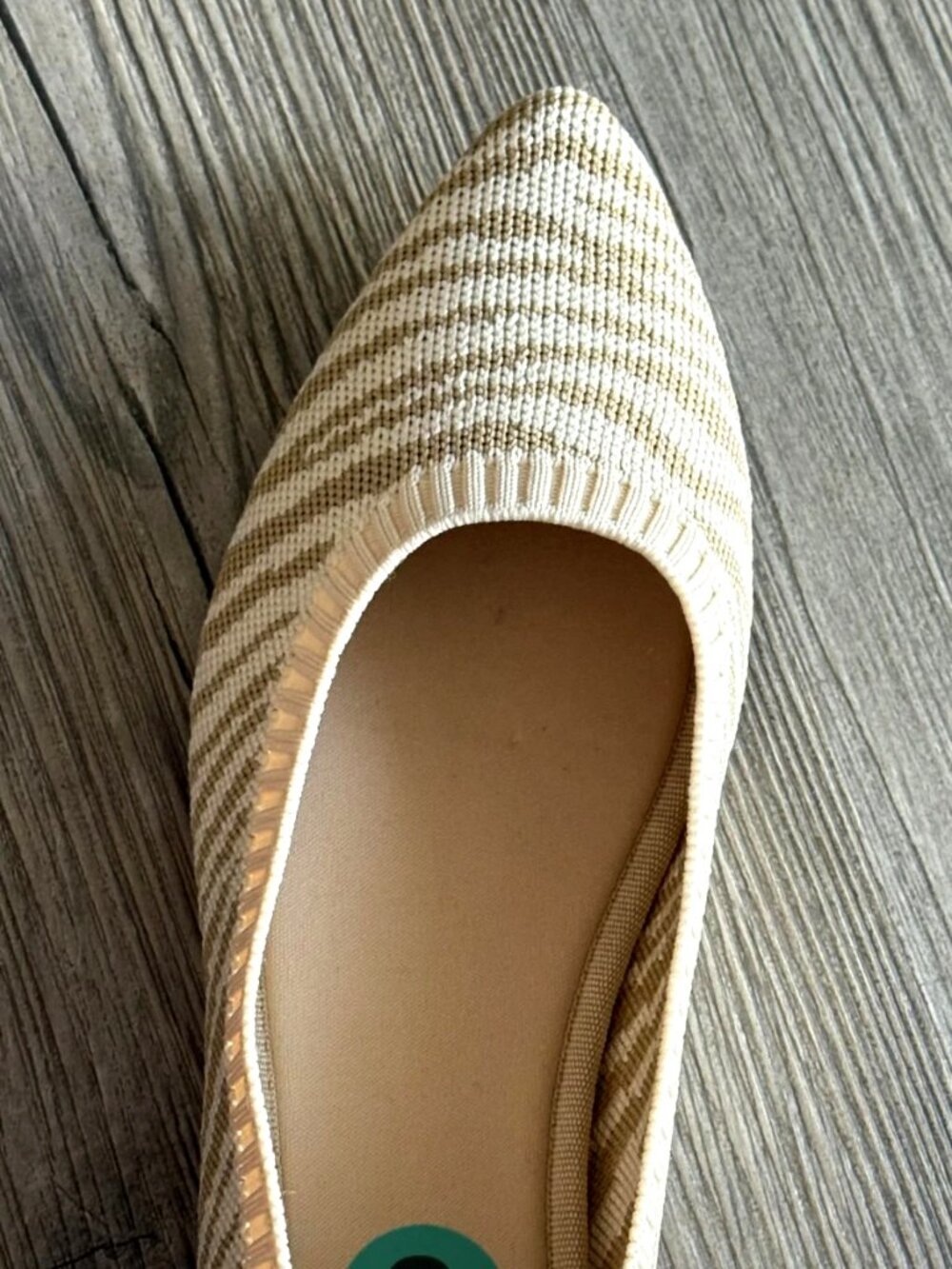 Jones New York Comfort Beige Zebra Print Pointed Toe Knit Flats Shoes 8 NWT - Picture 3 of 12